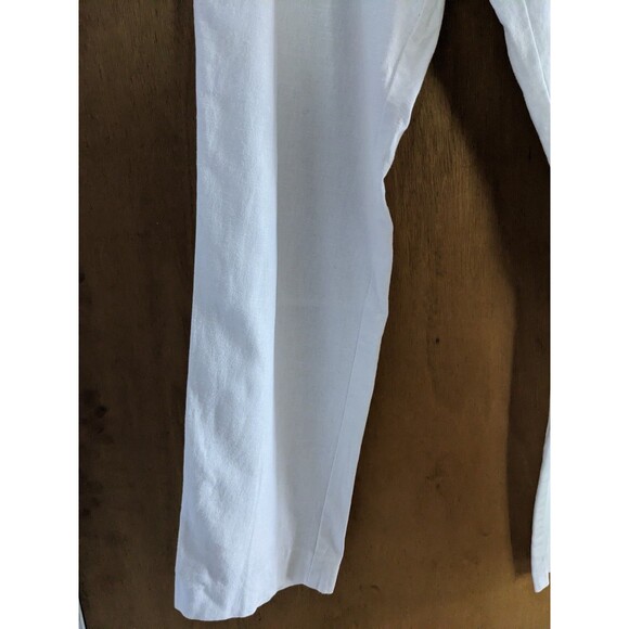 Perry Ellis Portfolio Travel Luxe White Linen Cotton Blend Pants Men's - Picture 7 of 9